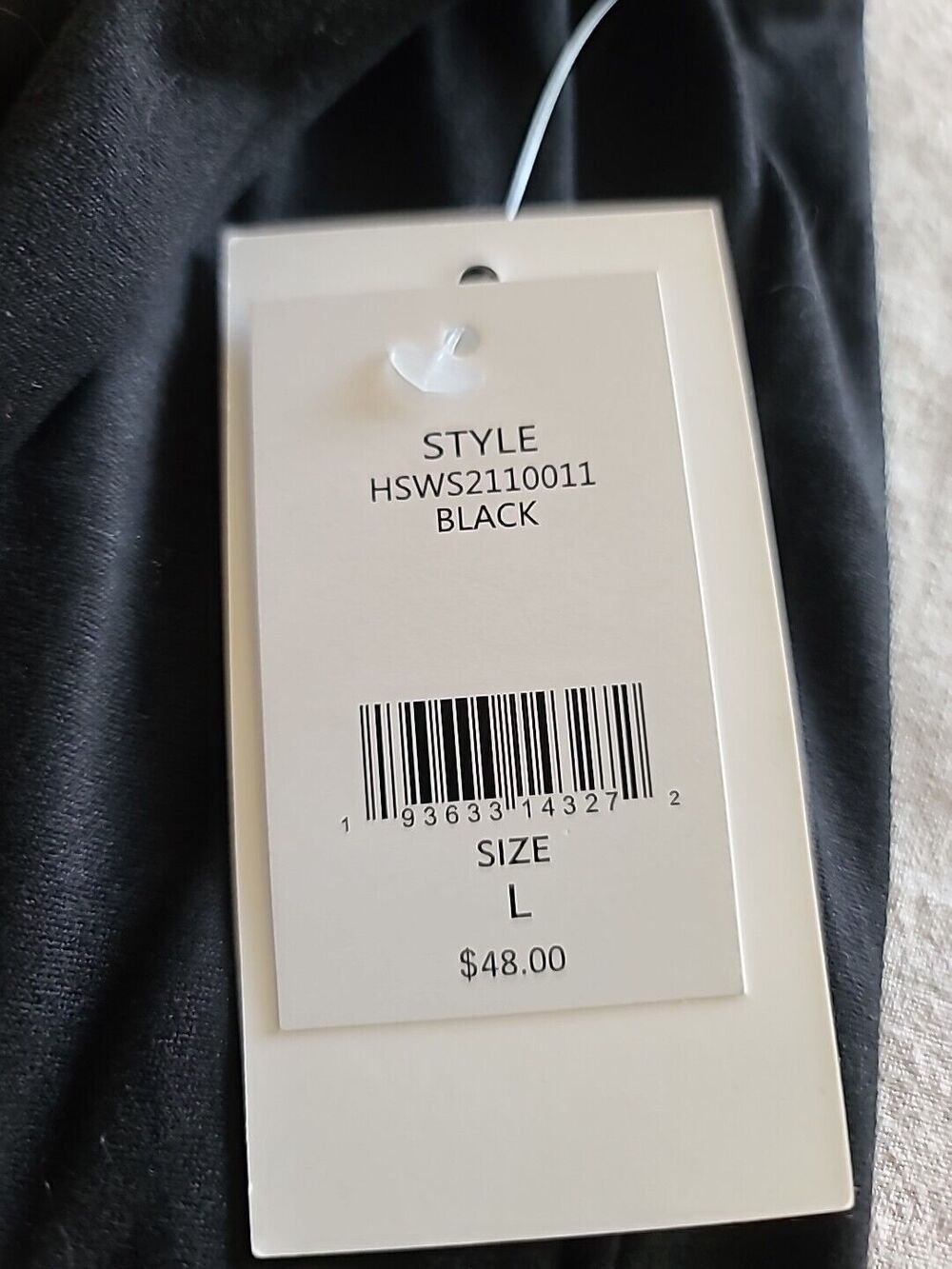 Halston Studio Women's Black Long Sleeve Top SIZE L NWT - Picture 5 of 12
